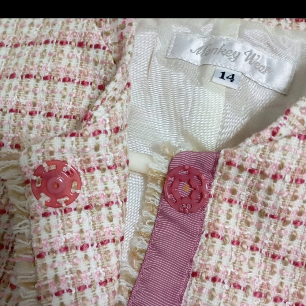 Chic Pink Tweed Jacket - Picture 8 of 12